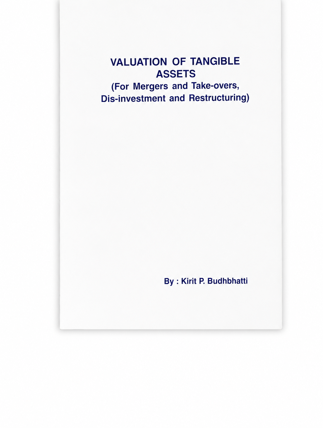 Cover of Valuation of Tangible Assets